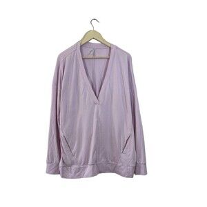 Fabletics X-Large Rosaline V-Neck Pullover Top Long Sleeve Stretch Womens